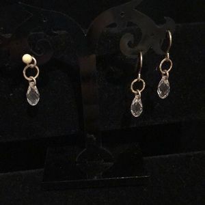 Artisan Swarovski Clear Drop Earring & Pendant Set